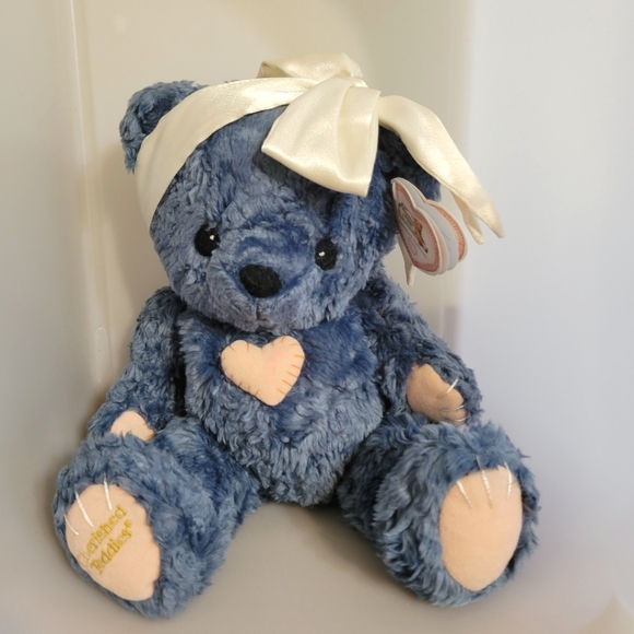 Vtg Cherished Teddies Blue Bear 1998 - New with Tags - Picture 1 of 5
